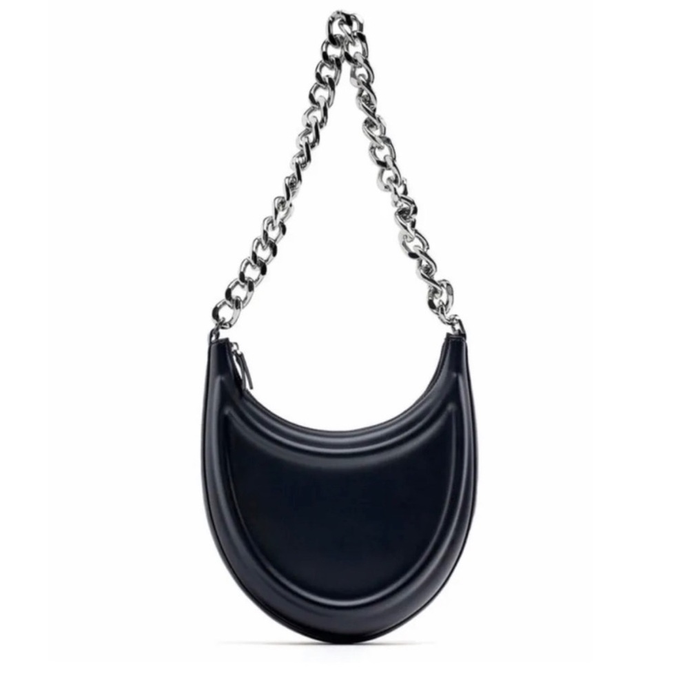 ZARA Half Moon Chain Strap Shoulder Bag